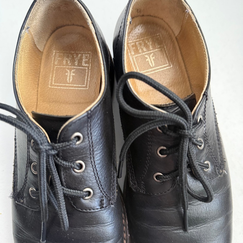 Frye Veronica Oxford Black Leather Lace Up Shoes 72272 Womens Size 7 M - Picture 9 of 10